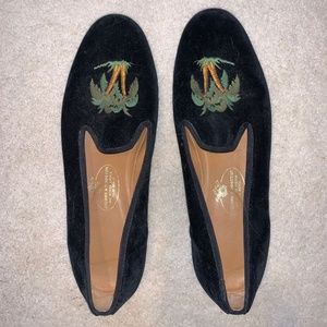 Stubbs and Wootton Women's Velvet Loafers